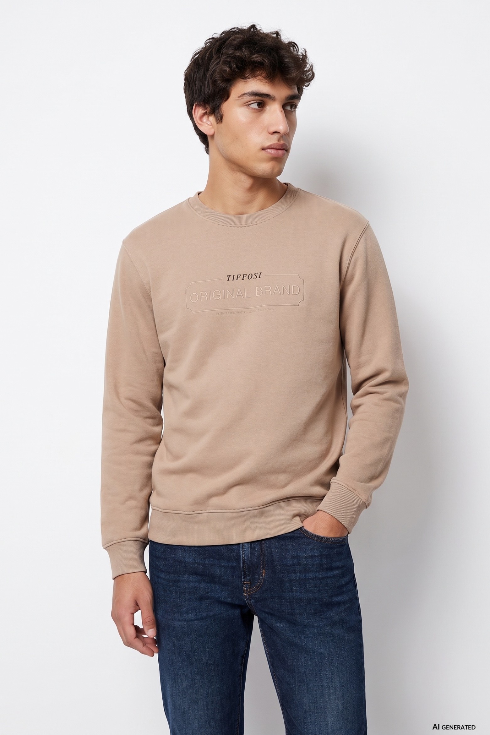 Beige Minimalist Sweatshirt