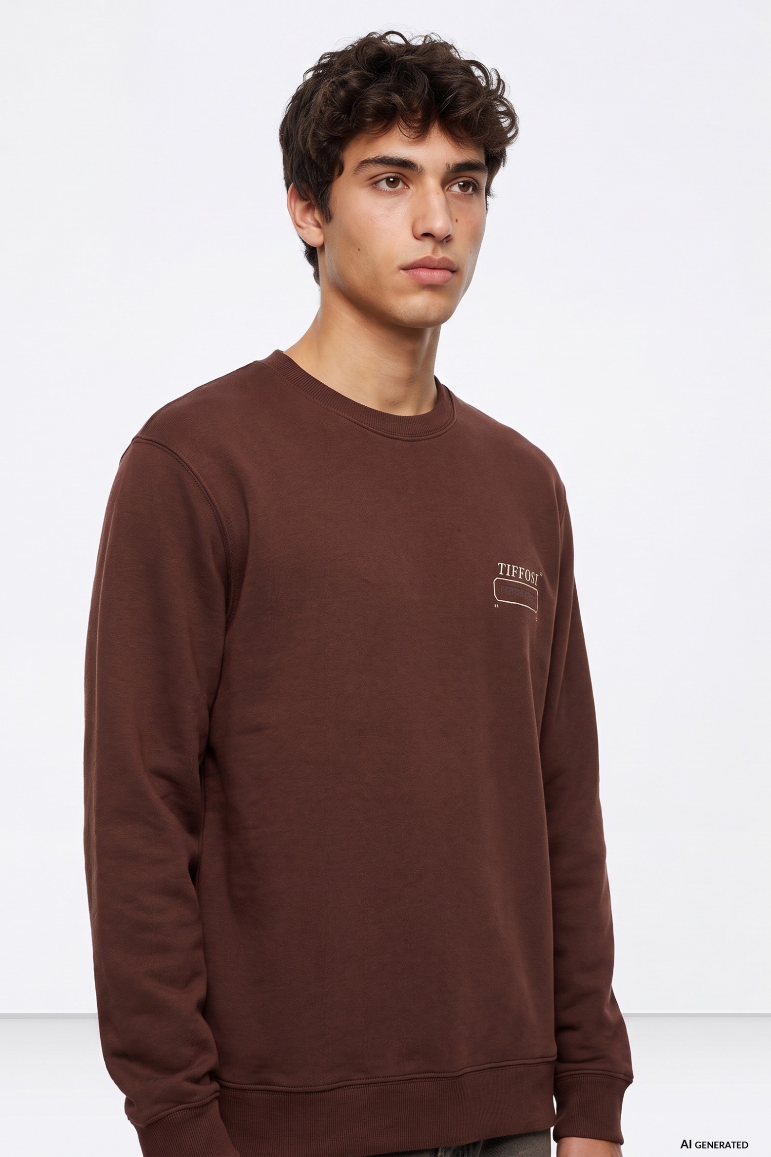 Brown Casual Sweatshirt