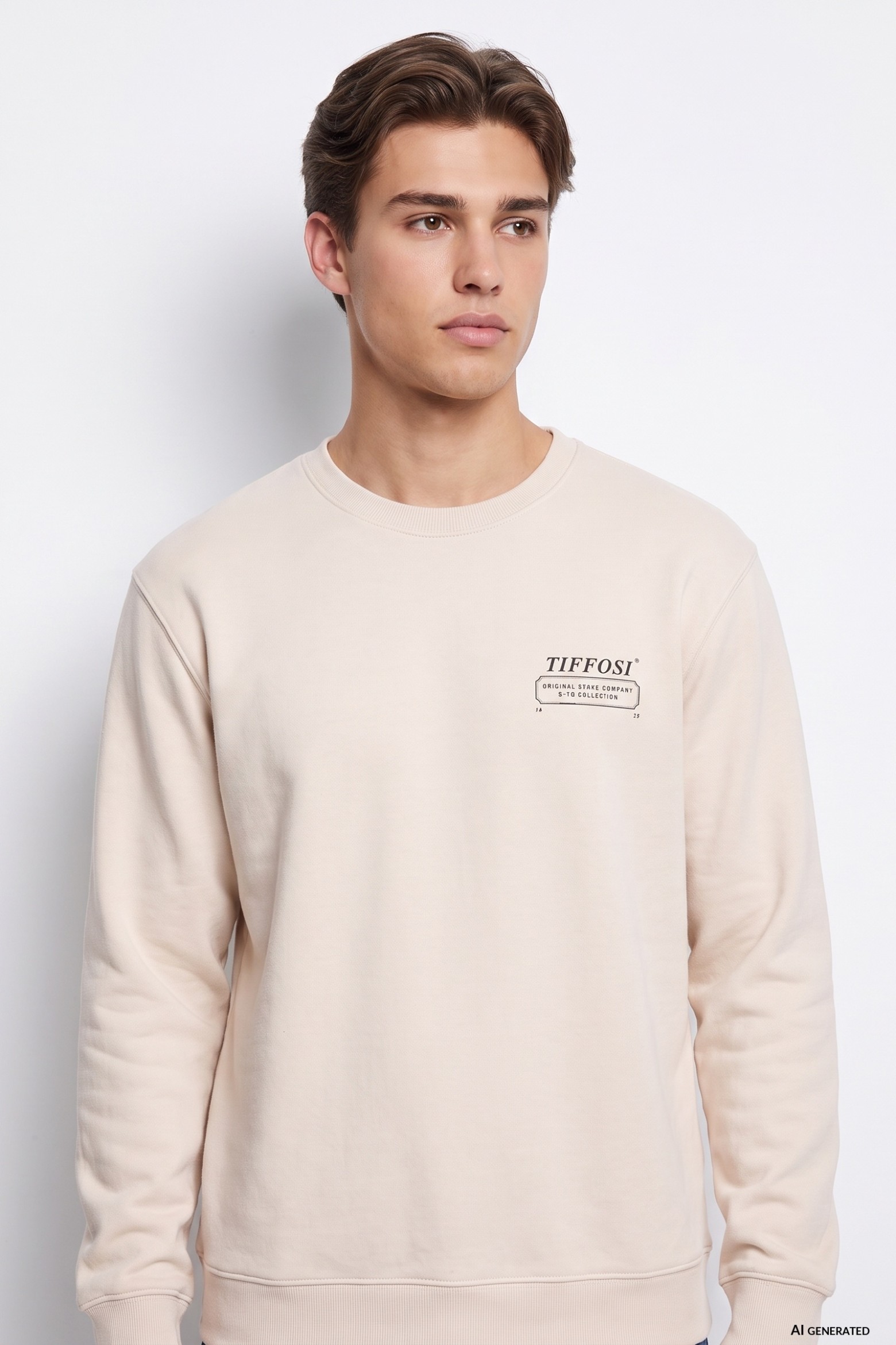 Beige Oversize Sweatshirt