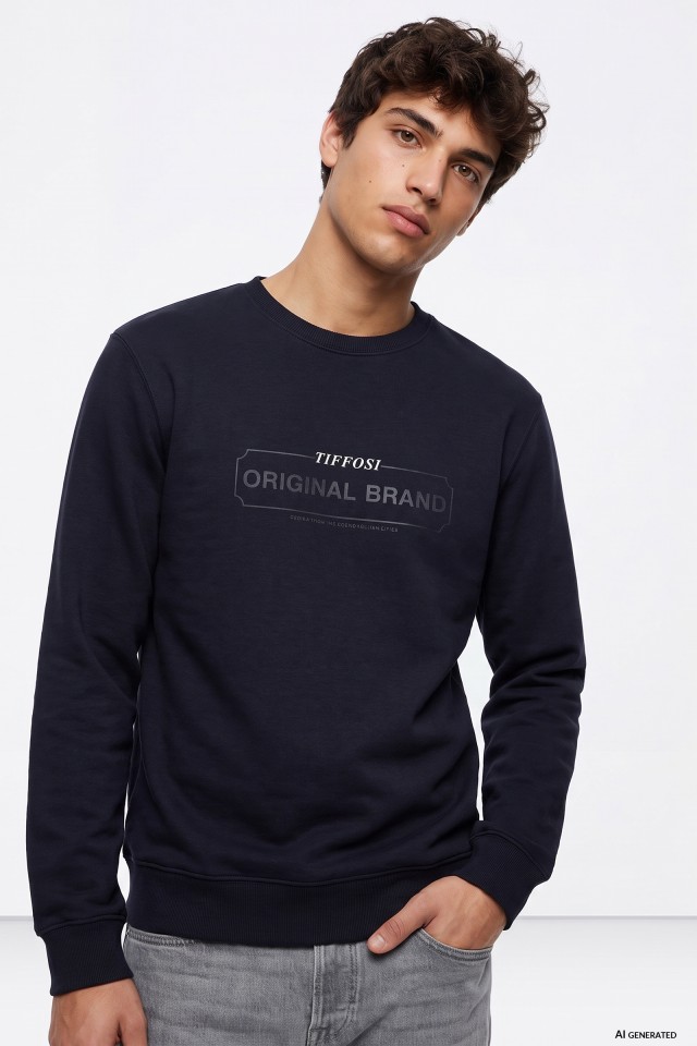 Navy Blue Sweatshirt Casual