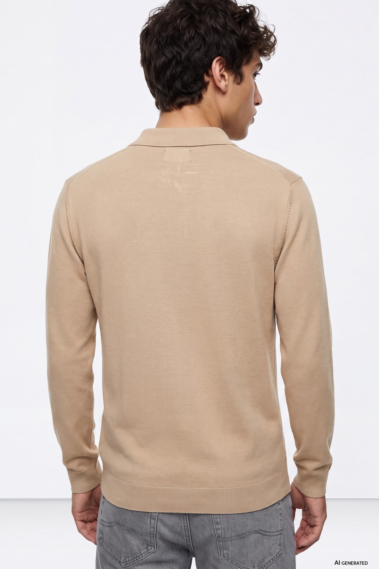 Camisola bege com fecho