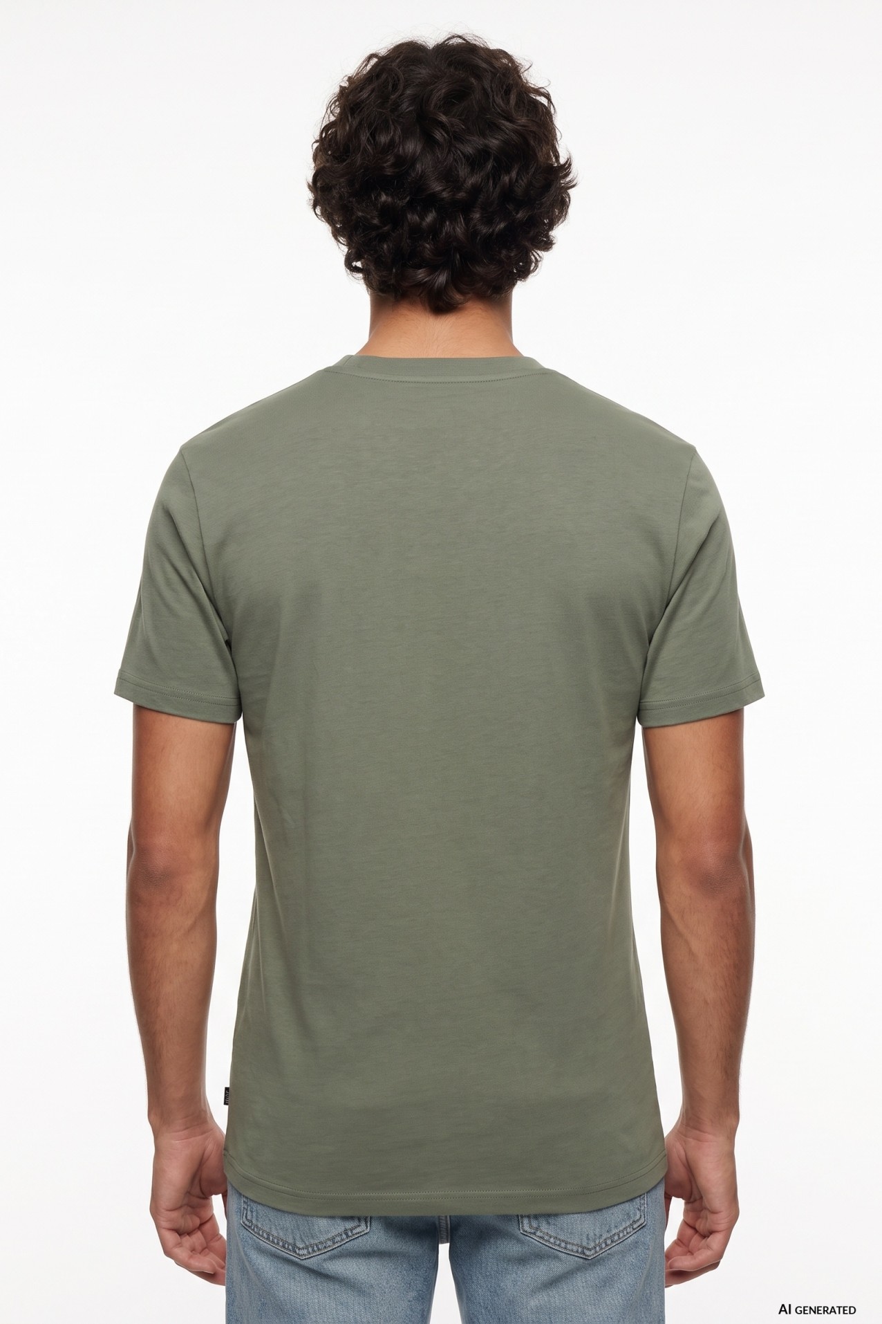Camiseta verde corte regular