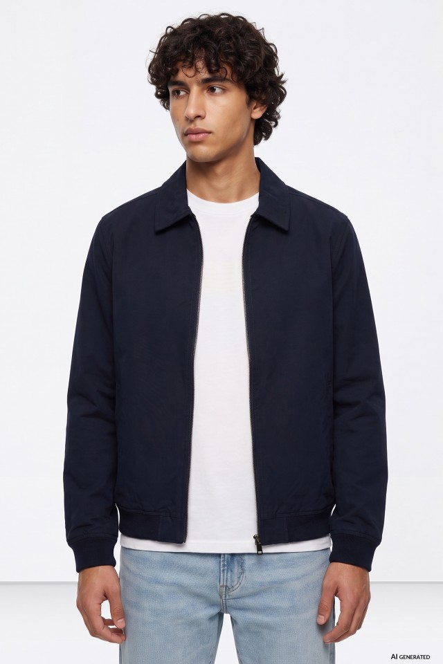 Blue Casual Jacket Blue Casual Jacket