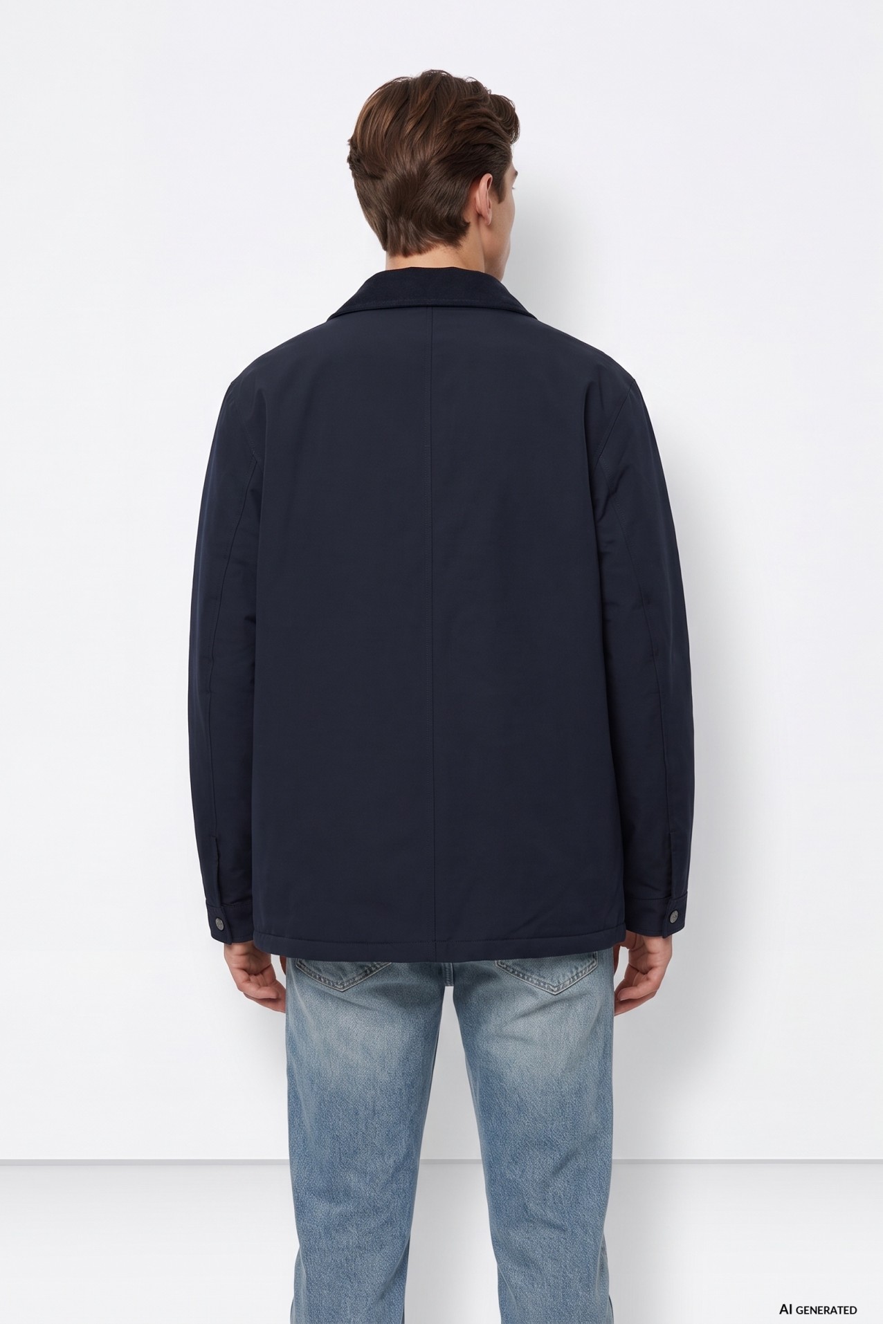 Dark Blue Casual Jacket