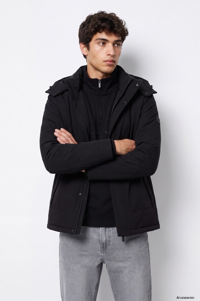 Black casual fit jacket