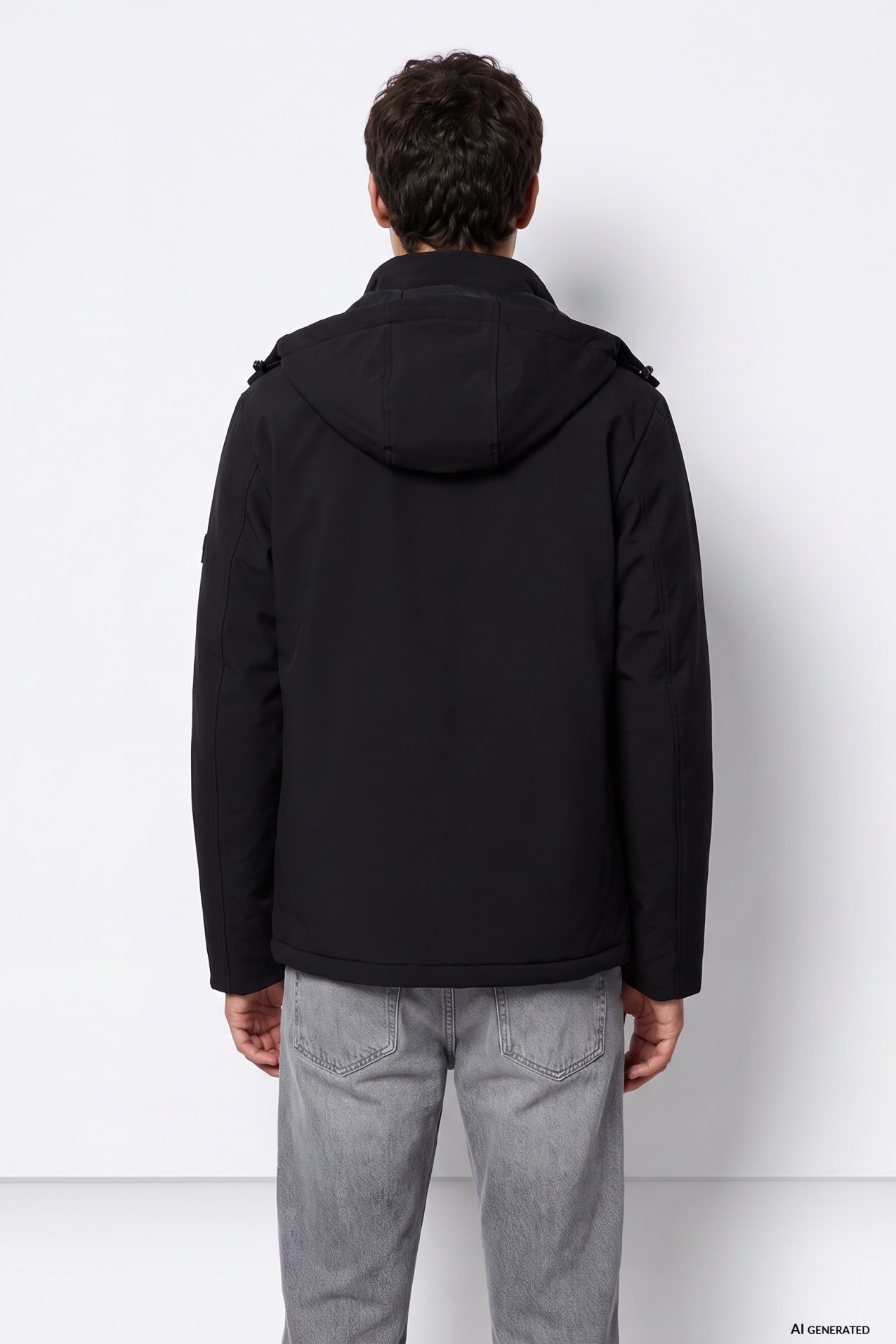 Black casual fit jacket