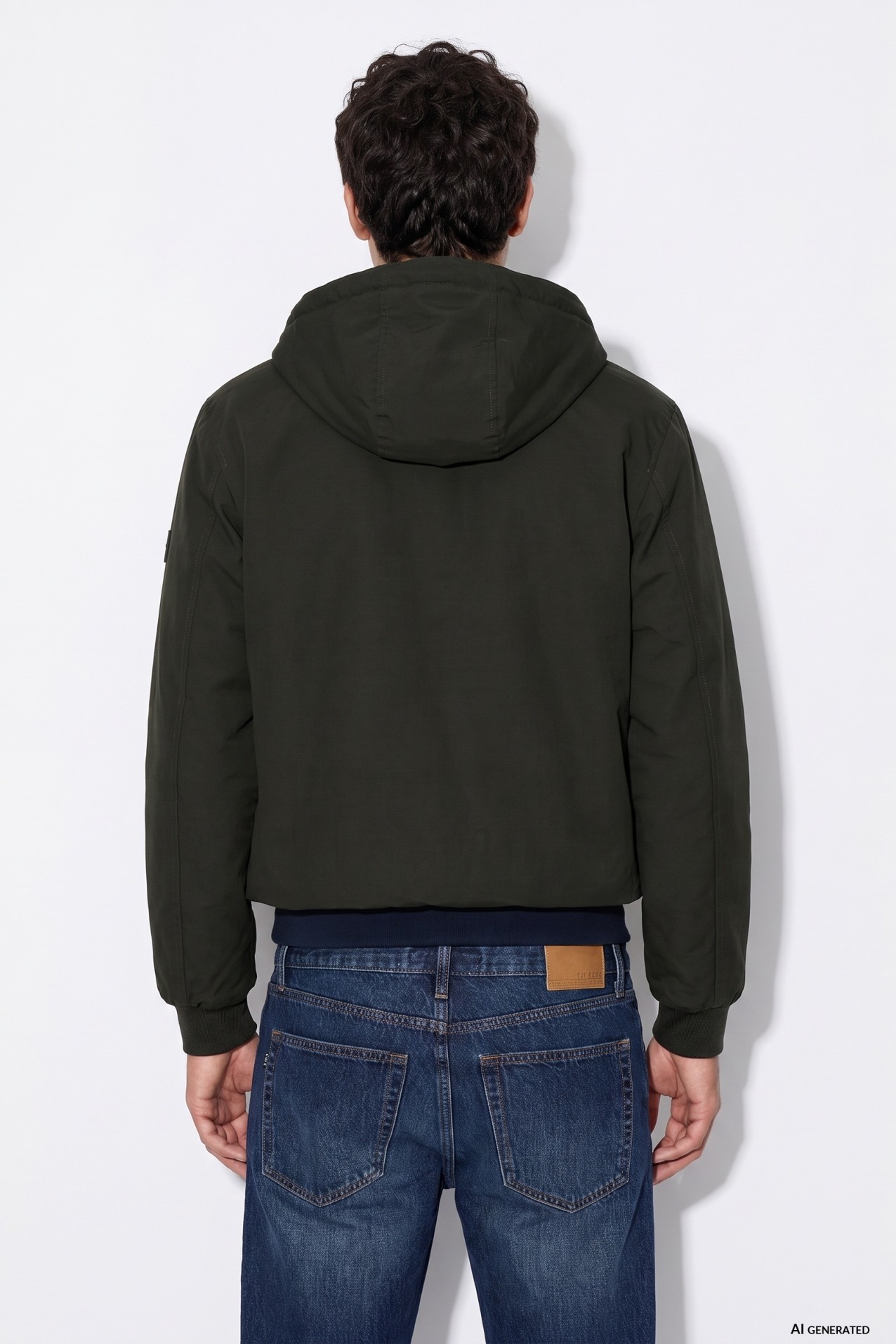Dark Green Hooded Jacket