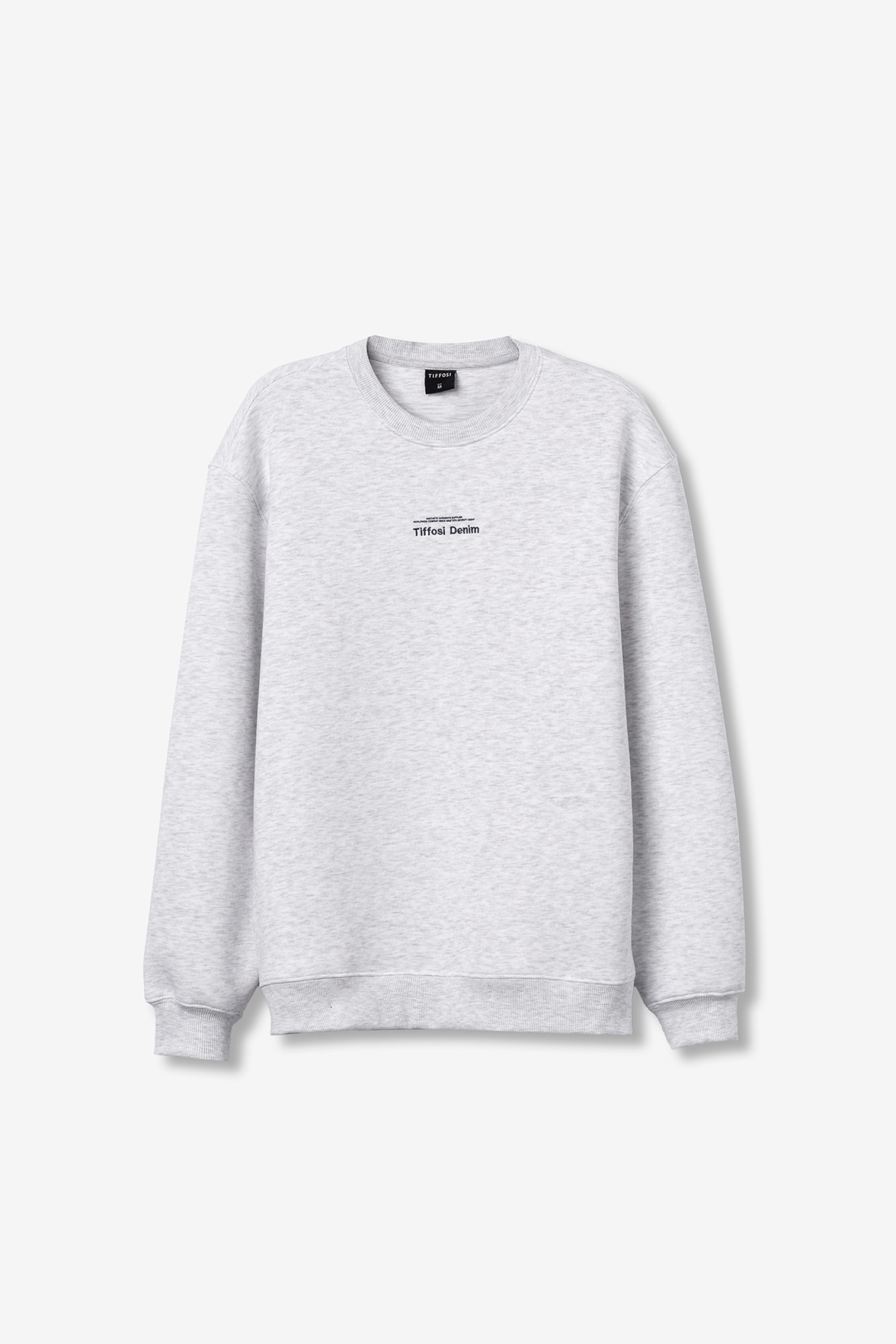 Grey Melange Casual Sweatshirt