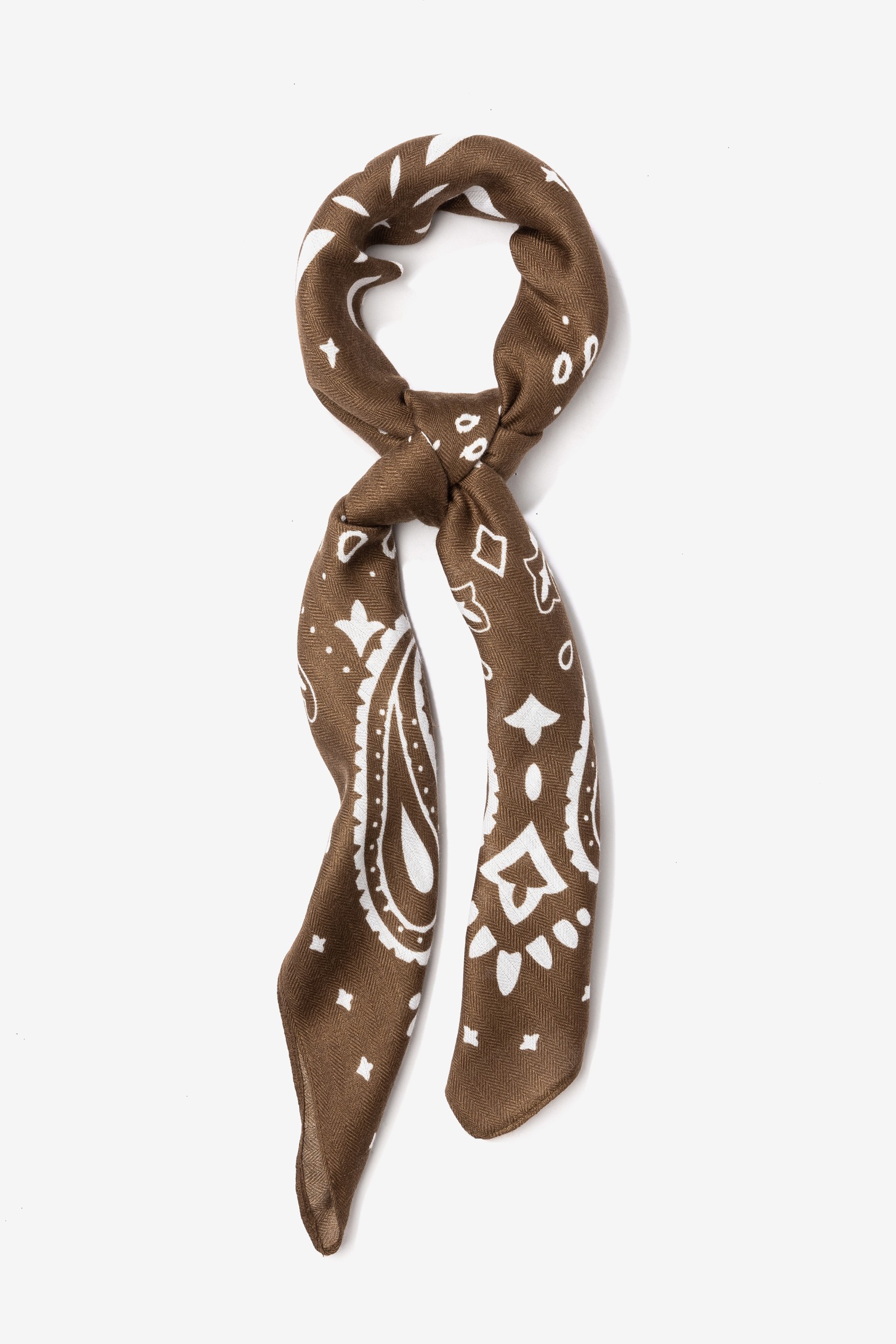 Chocolate Paisley Square Scarf