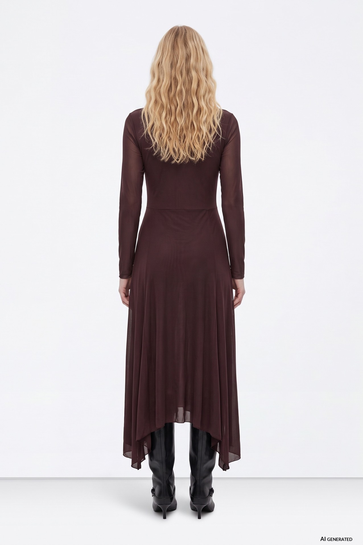 Vestido marr�n oscuro