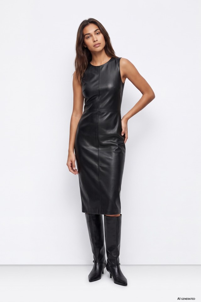 Vestido preto sem mangas