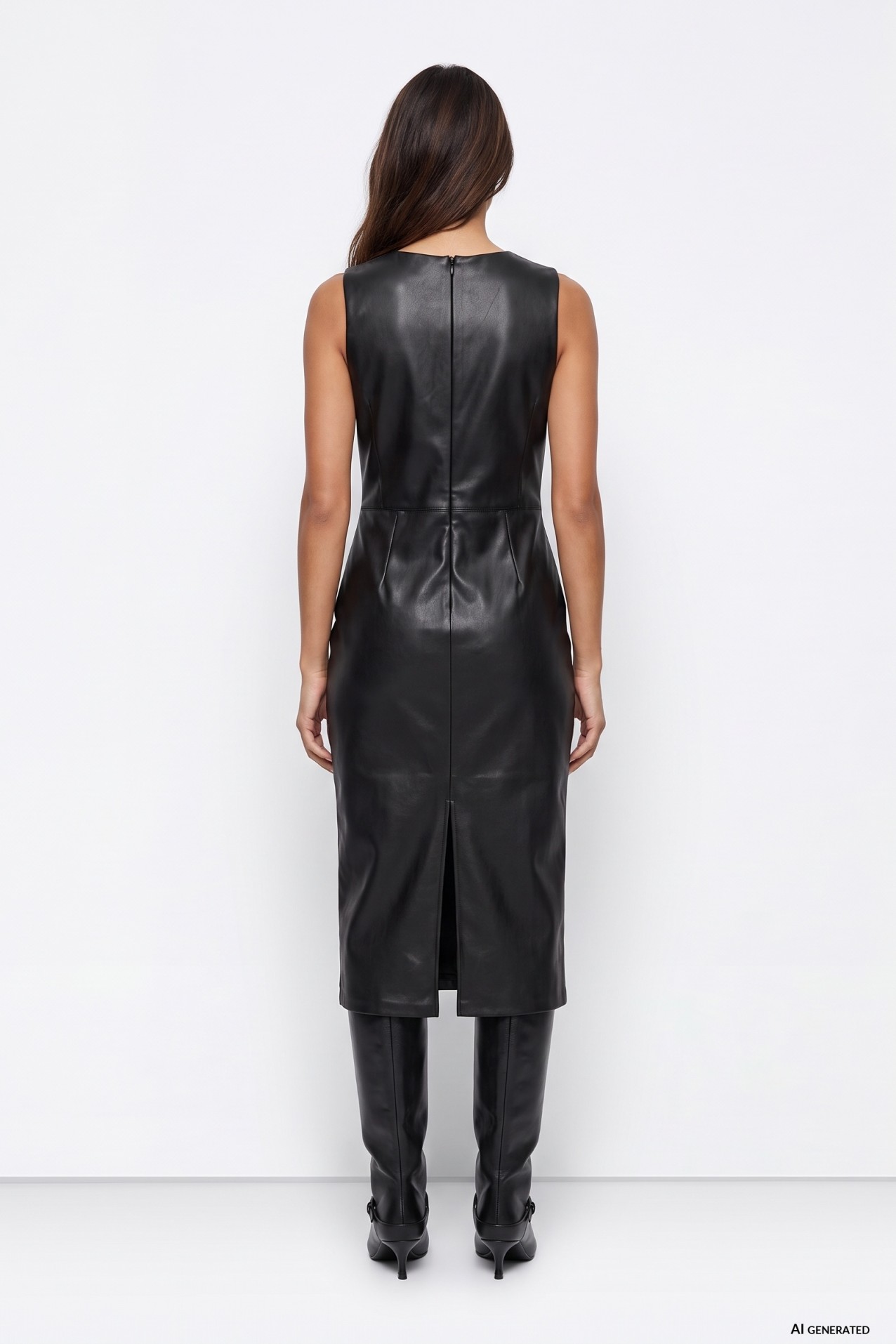 Vestido preto sem mangas