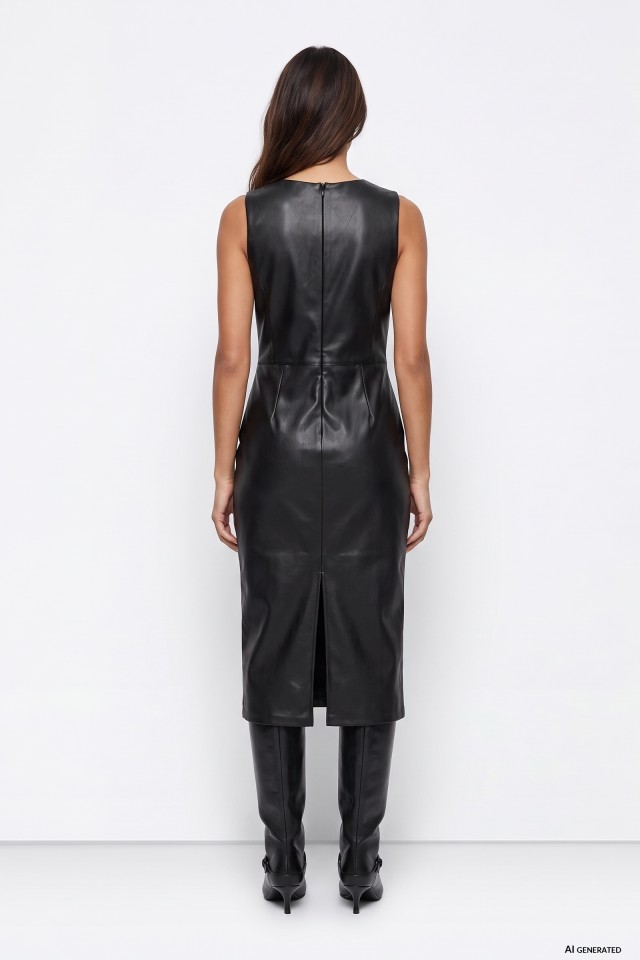 Vestido preto sem mangas Vestido preto sem mangas