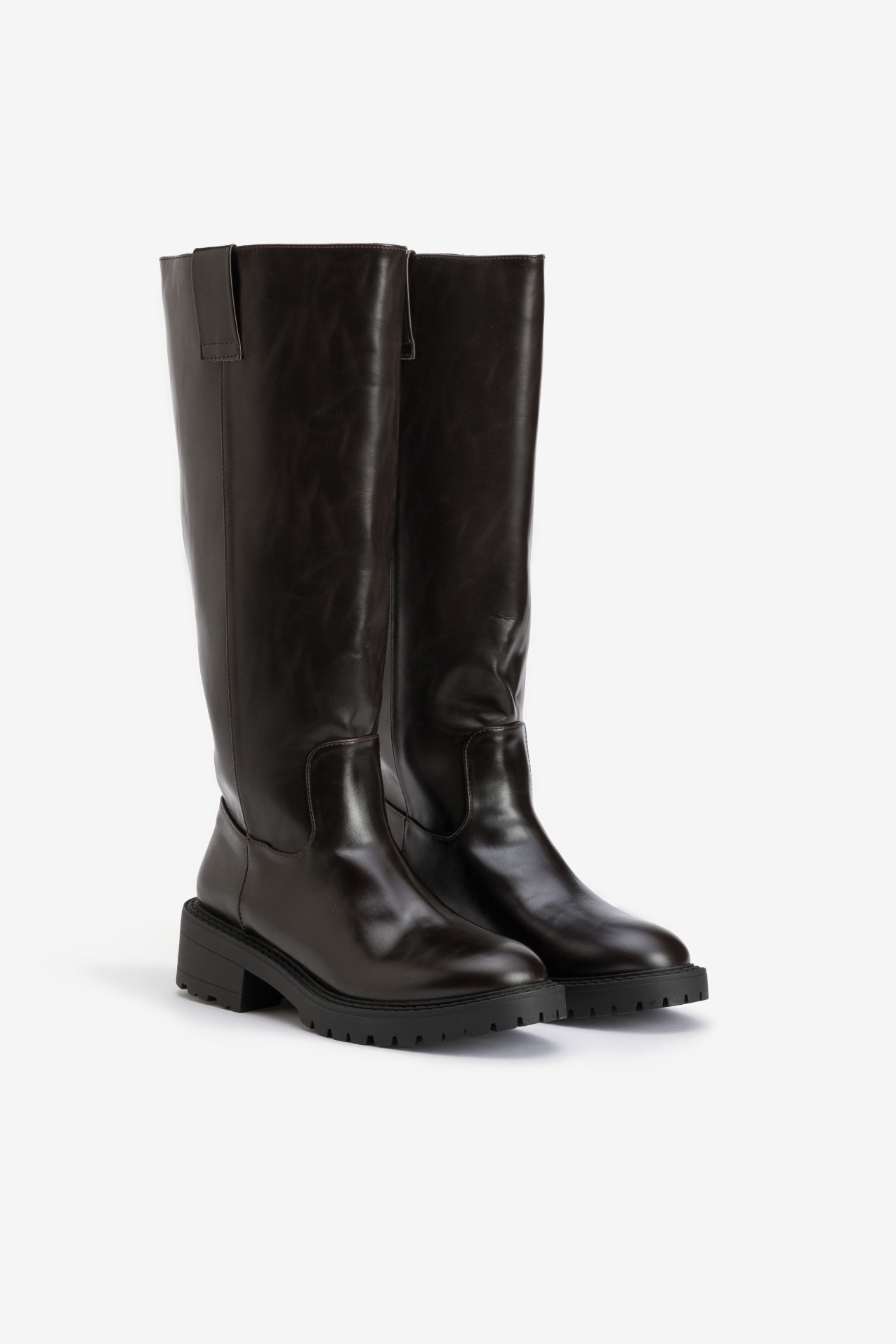 Dark Brown Knee-High Boots