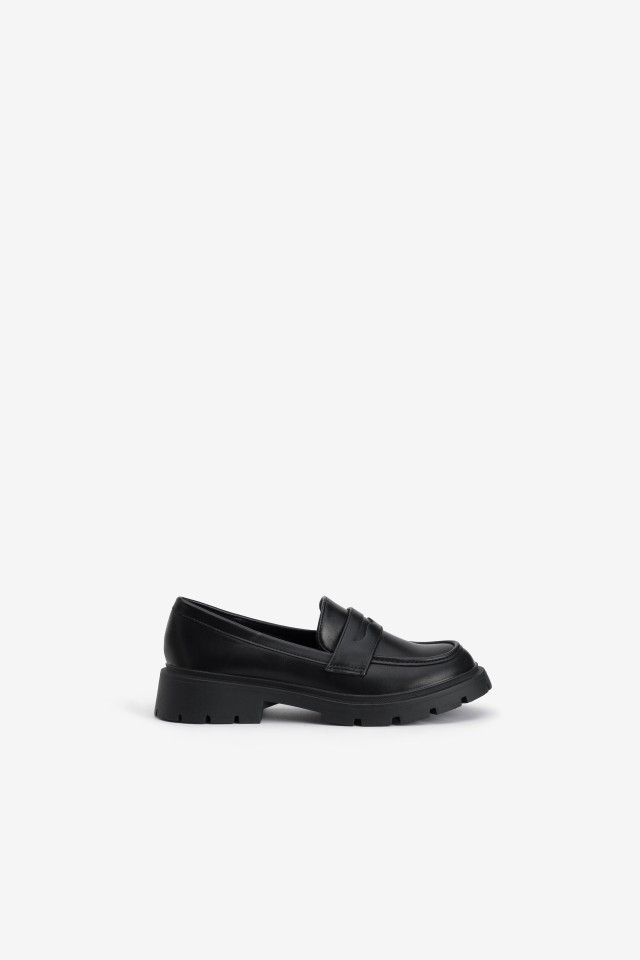 Black Chunky Loafers