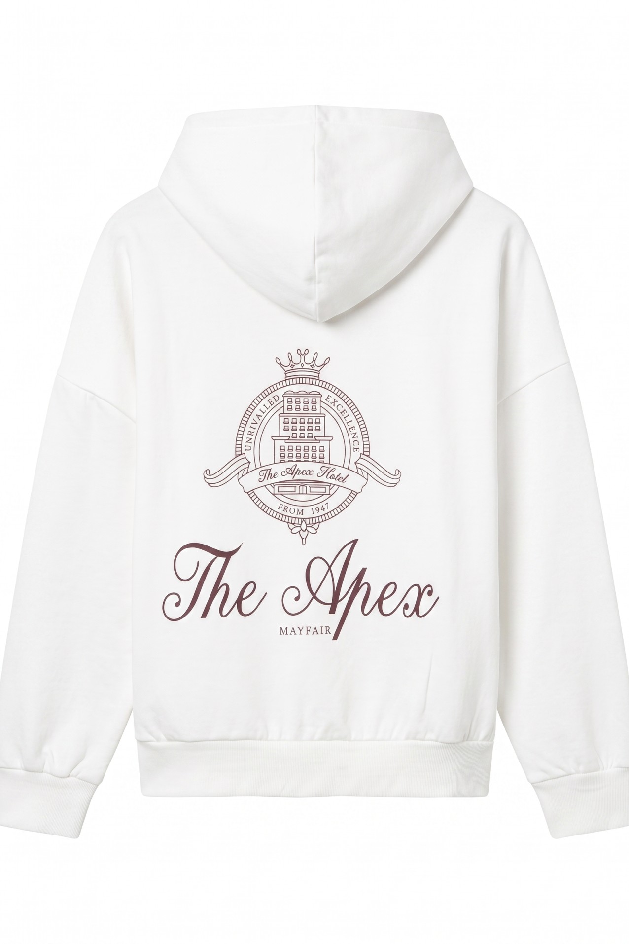 White hoodie with logo print