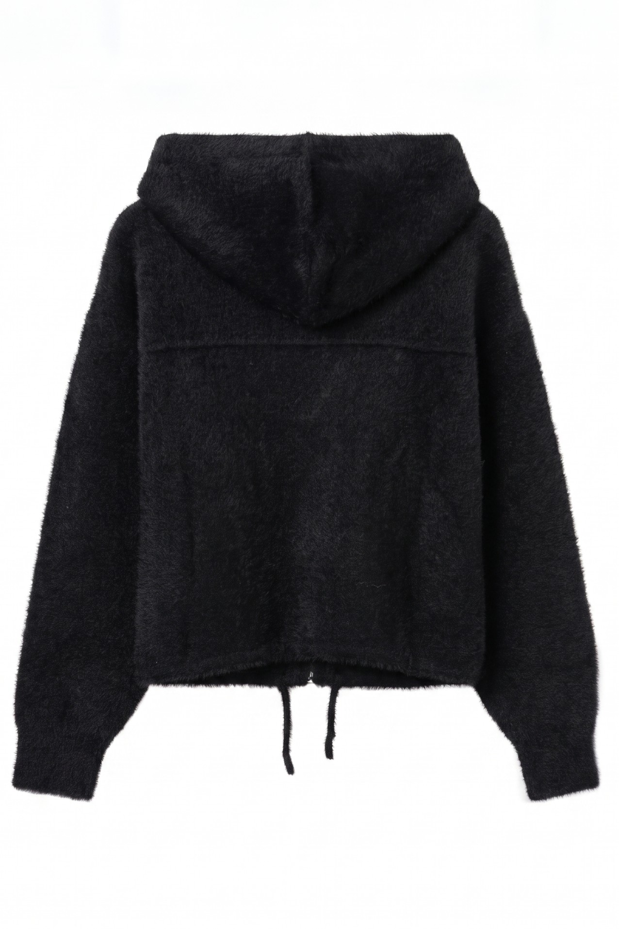 Cardigan preto com capuz