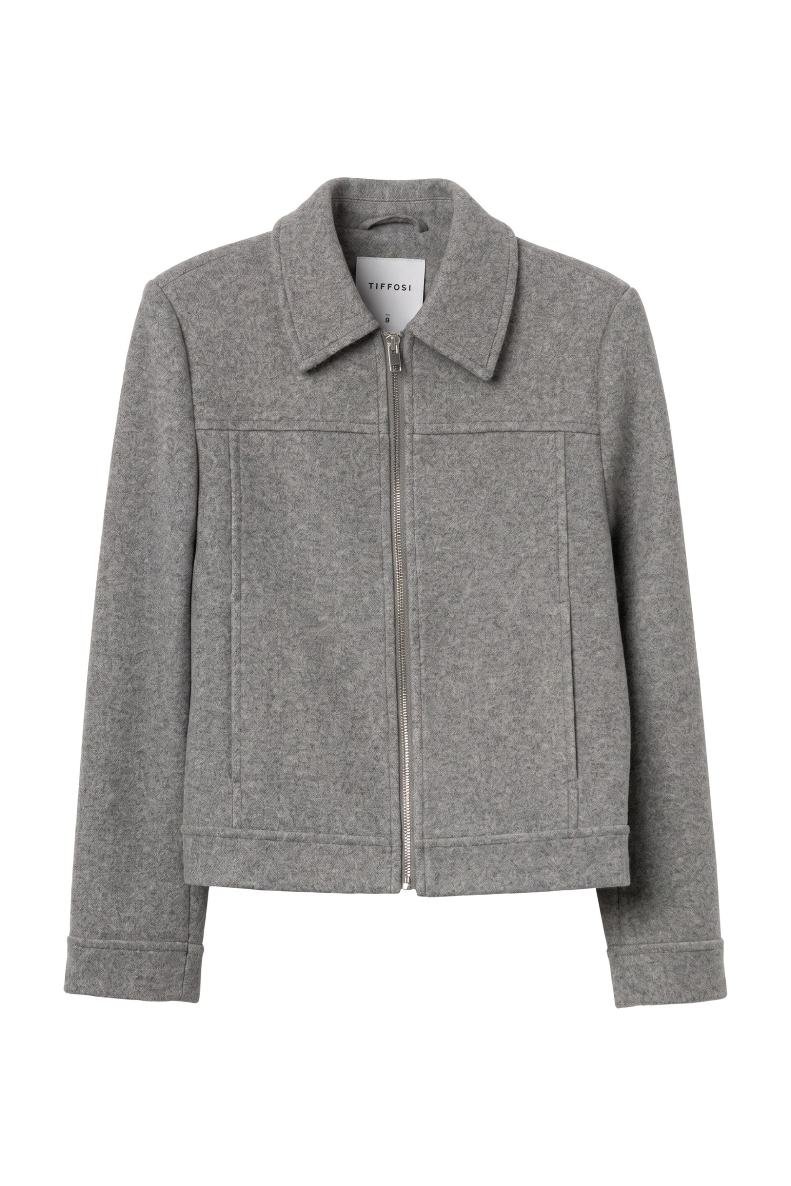 Chaqueta gris melange minimal