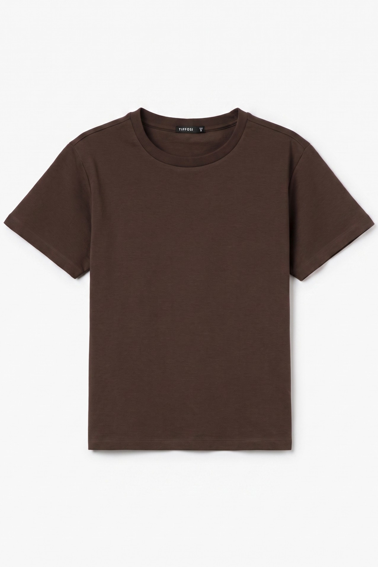 Camiseta marr�n manga corta