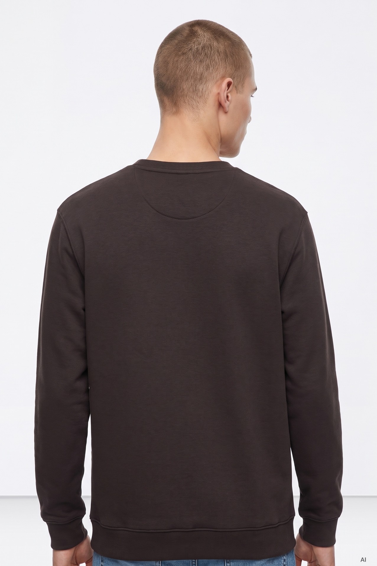Dark Brown Crewneck Sweatshirt