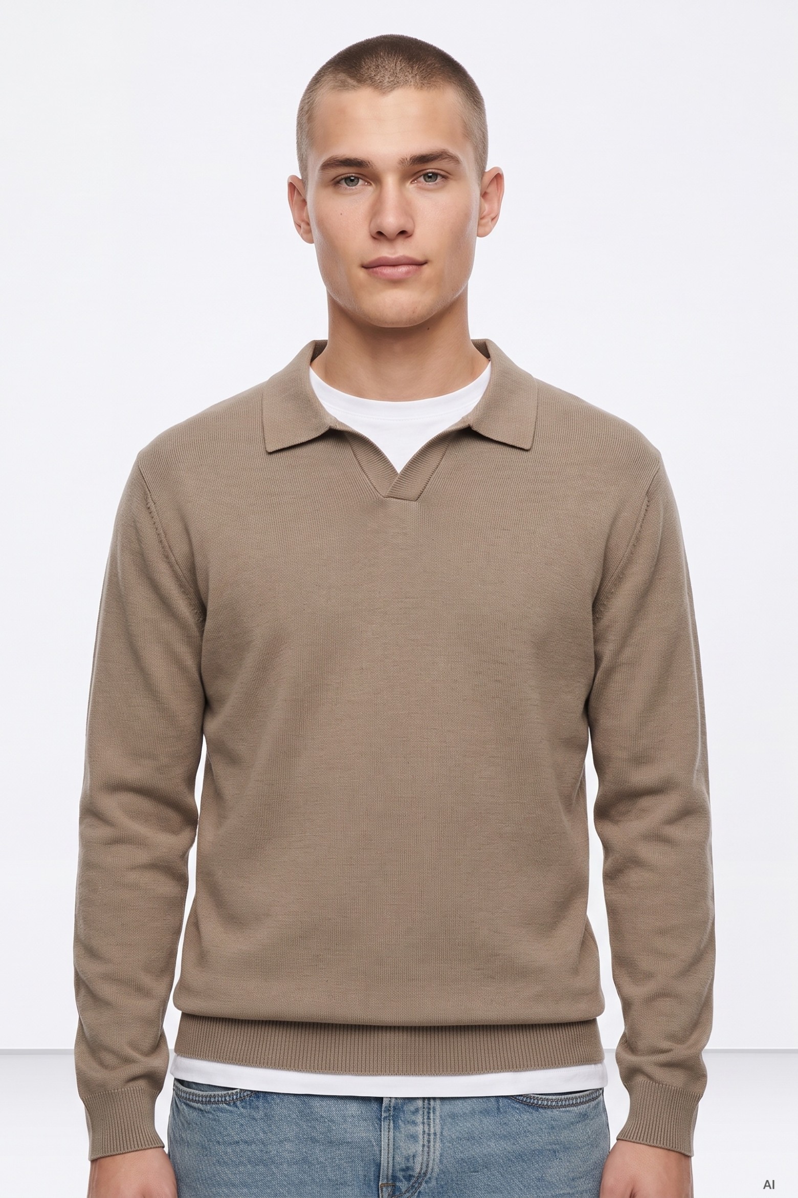 Jersey masculino beige