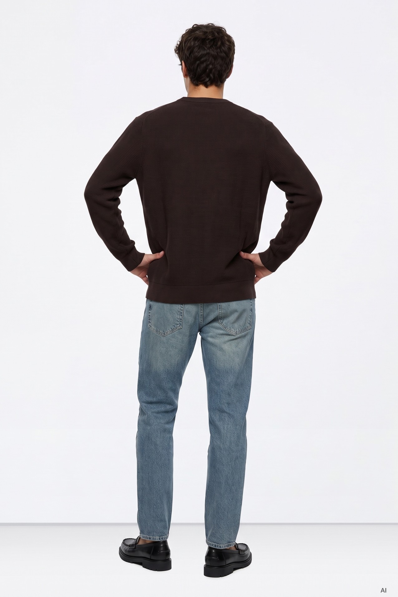 Jersey marr�n de punto