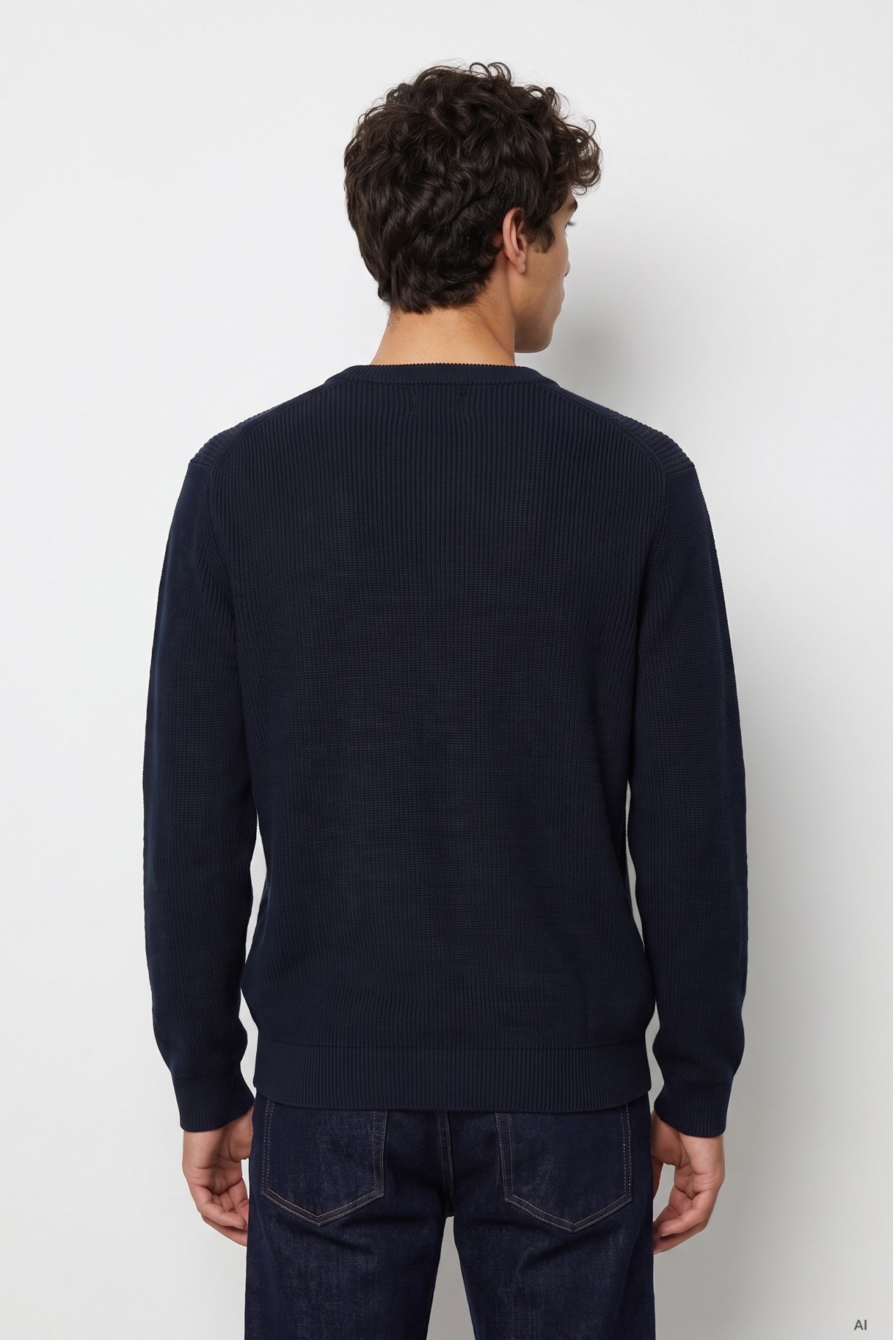 Navy Ribbed Sweater