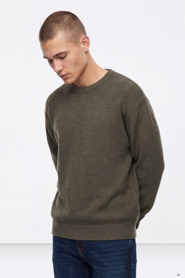 Olive Green Knit Sweater