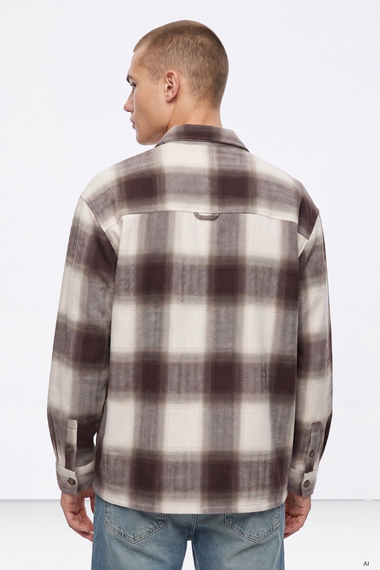 Camisa de cuadros marrones