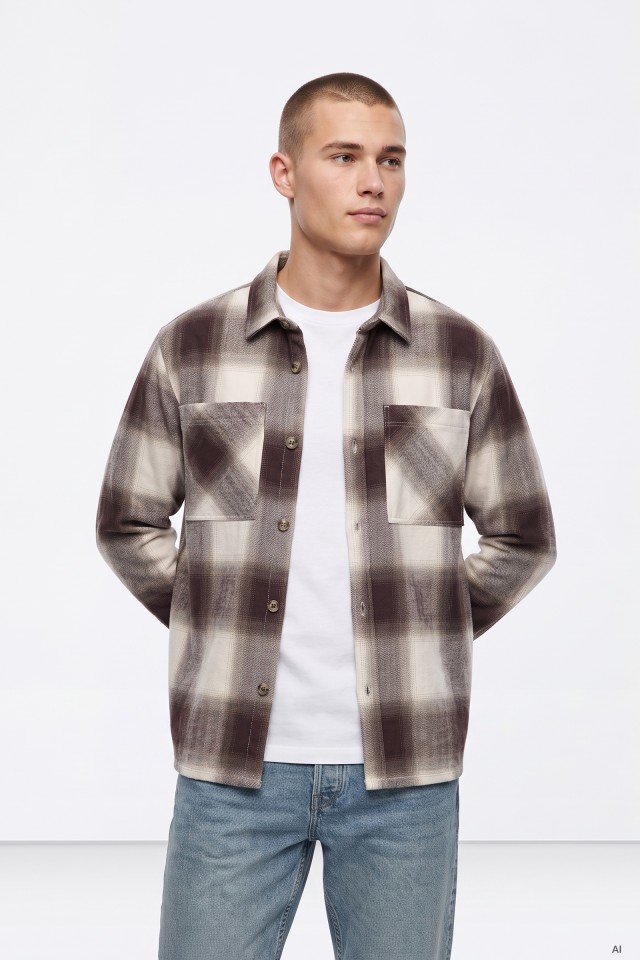 Brown Check Shirt