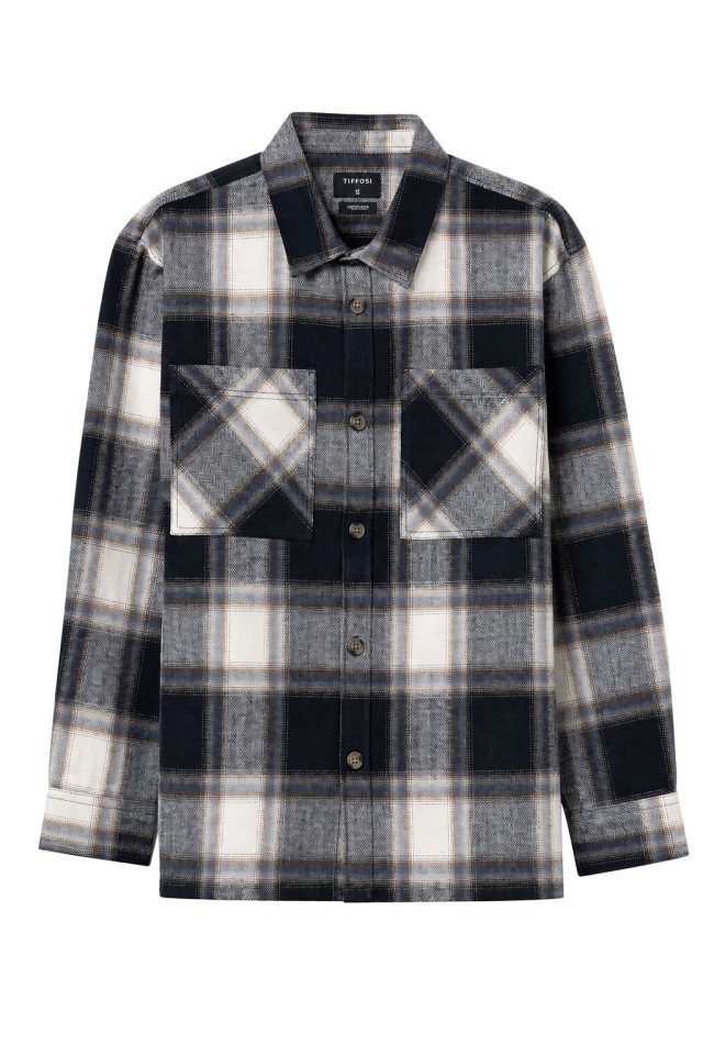 Blue Plaid Long-Sleeve Shirt Blue Plaid Long-Sleeve Shirt