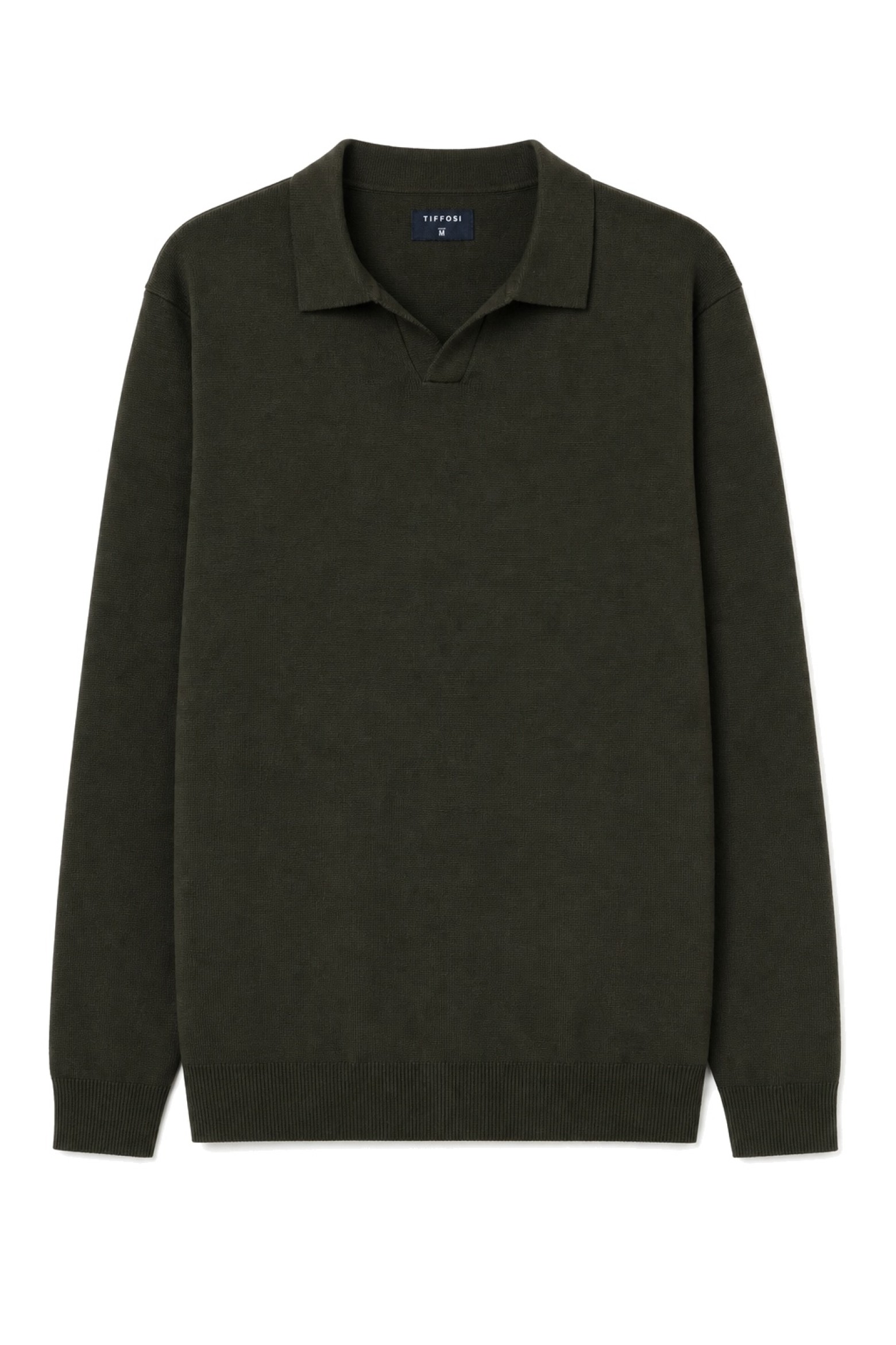 Camisola verde con cuello polo