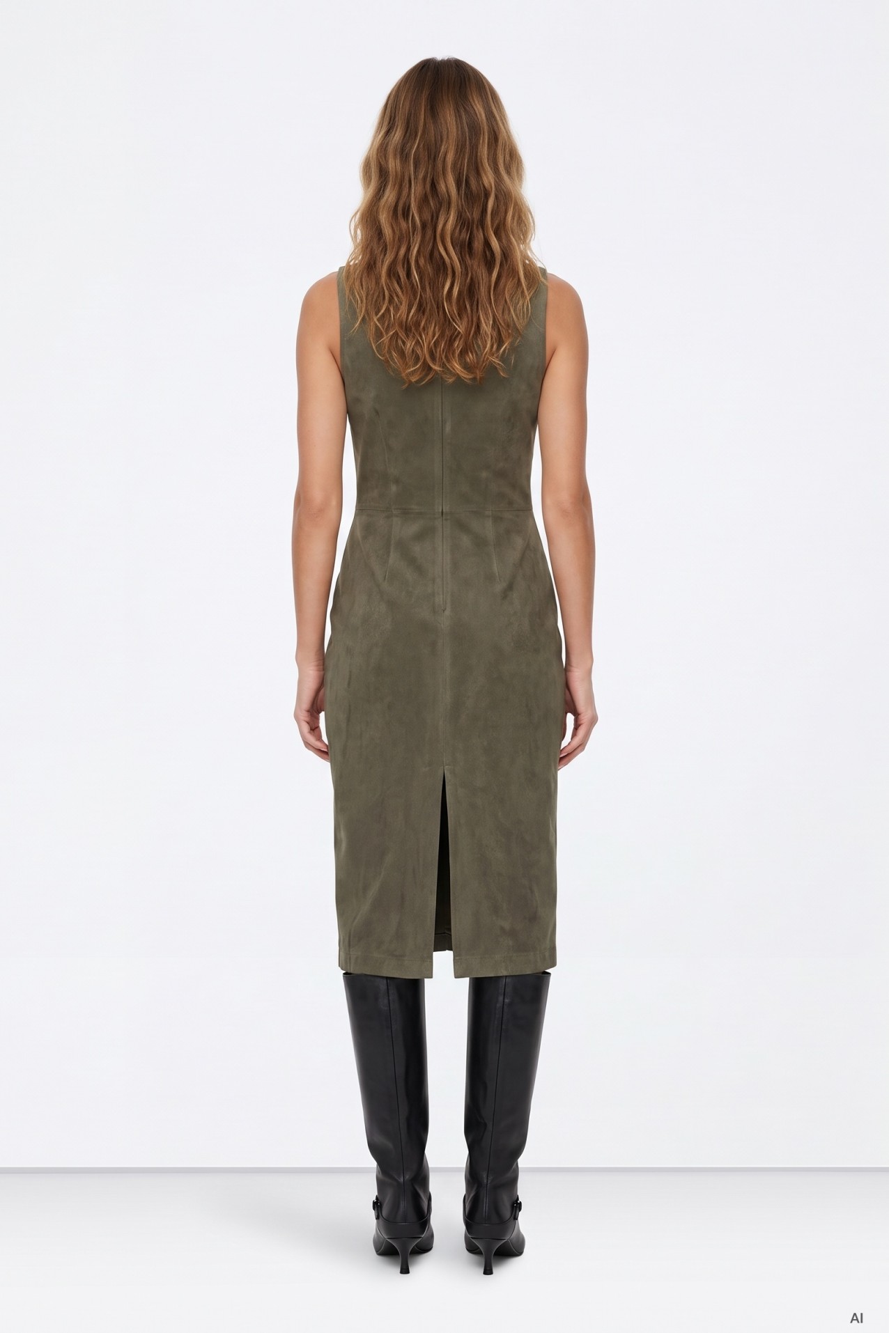 Green Sleeveless Midi Jumpsuit