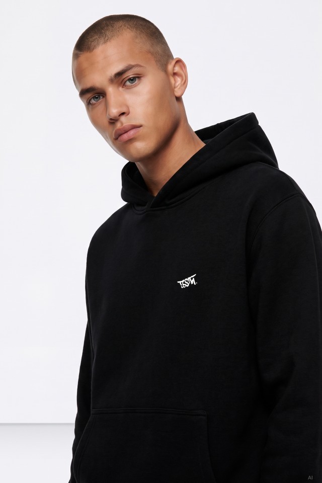 Hoodie preto casual