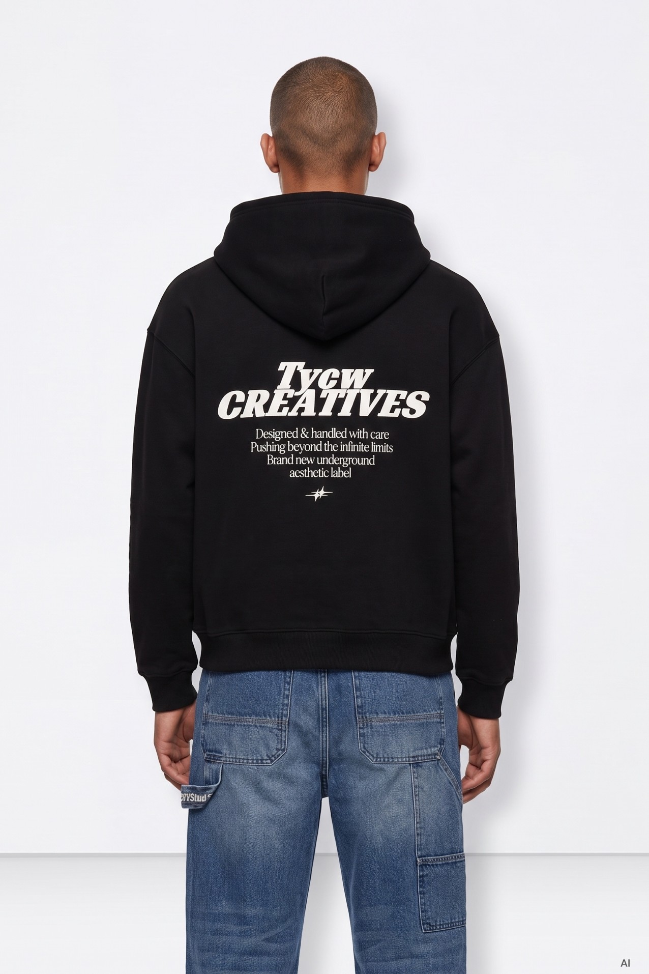 Black Hoodie With Print
