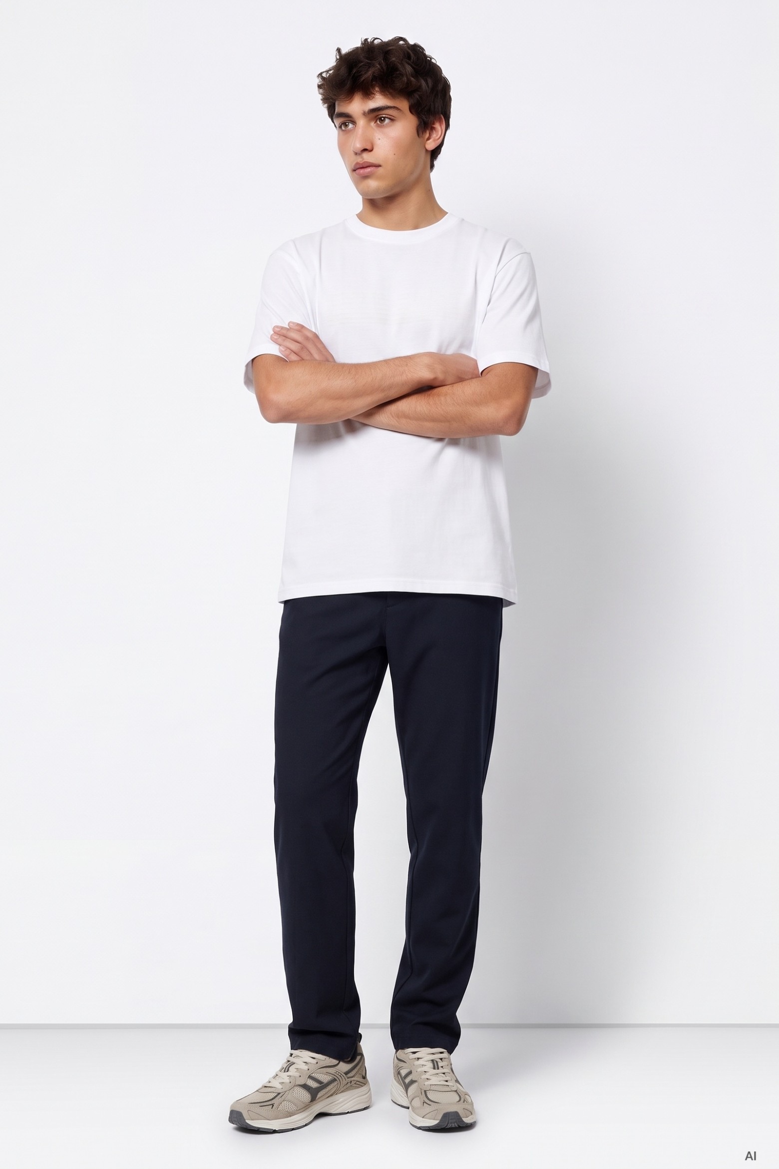 Relaxed Fit Blue Trousers