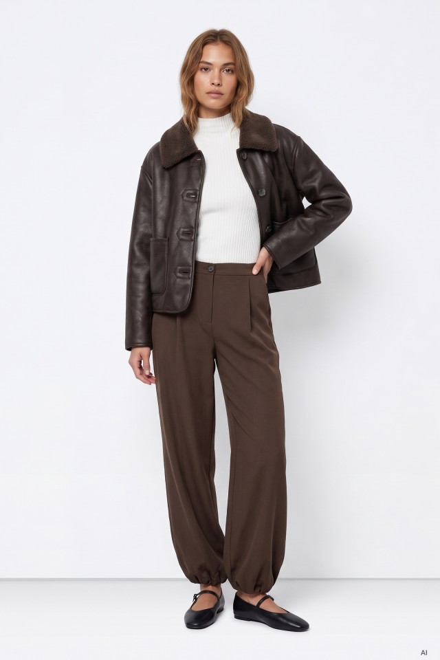 Brown Cropped Jacket Brown Cropped Jacket