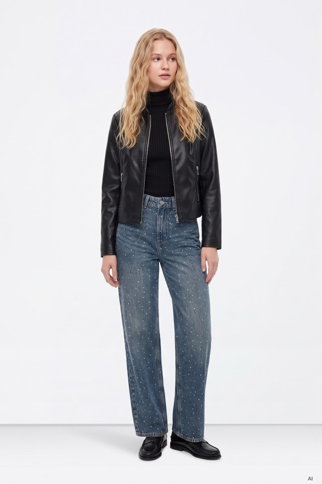 Black biker style jacket