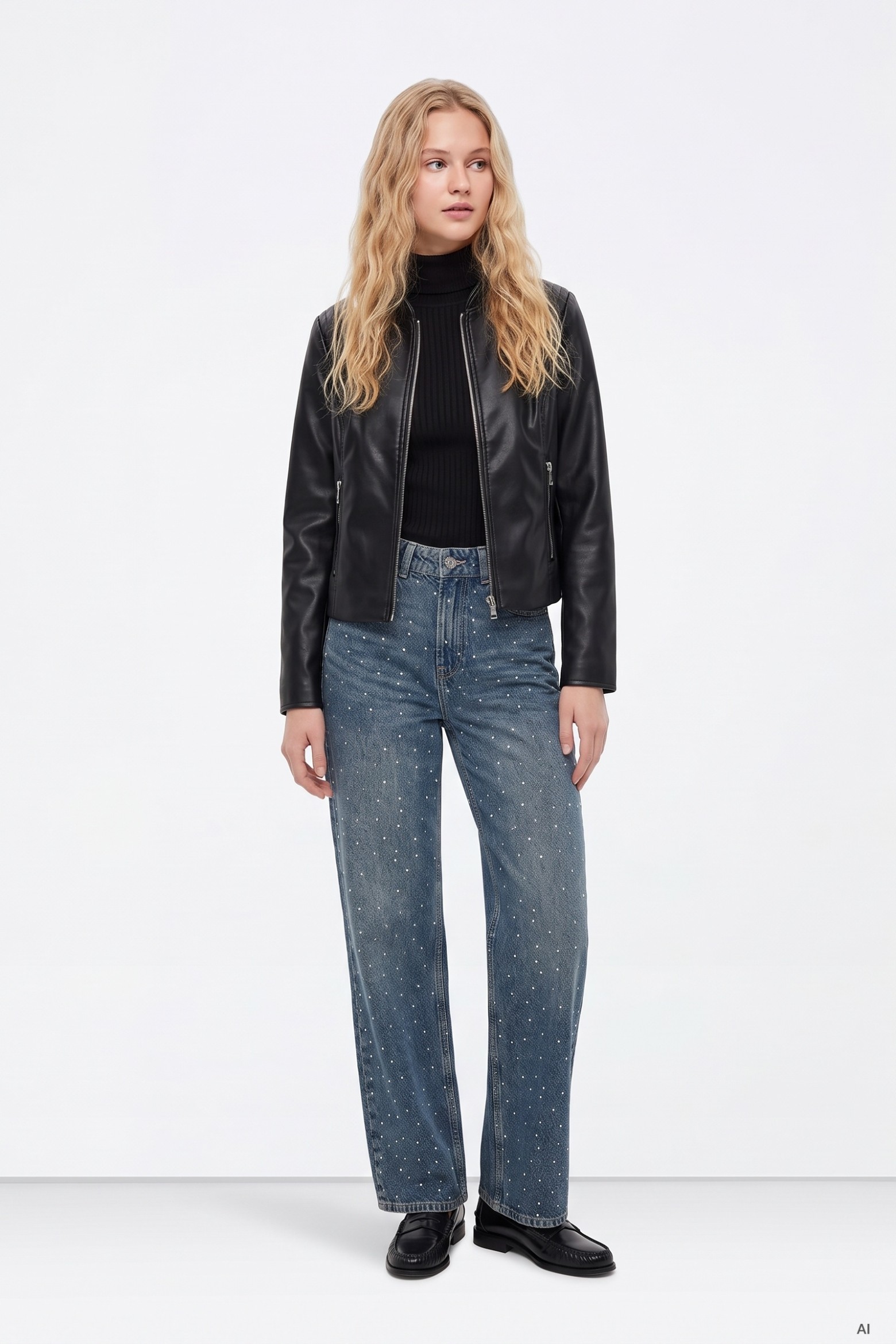 Black biker style jacket