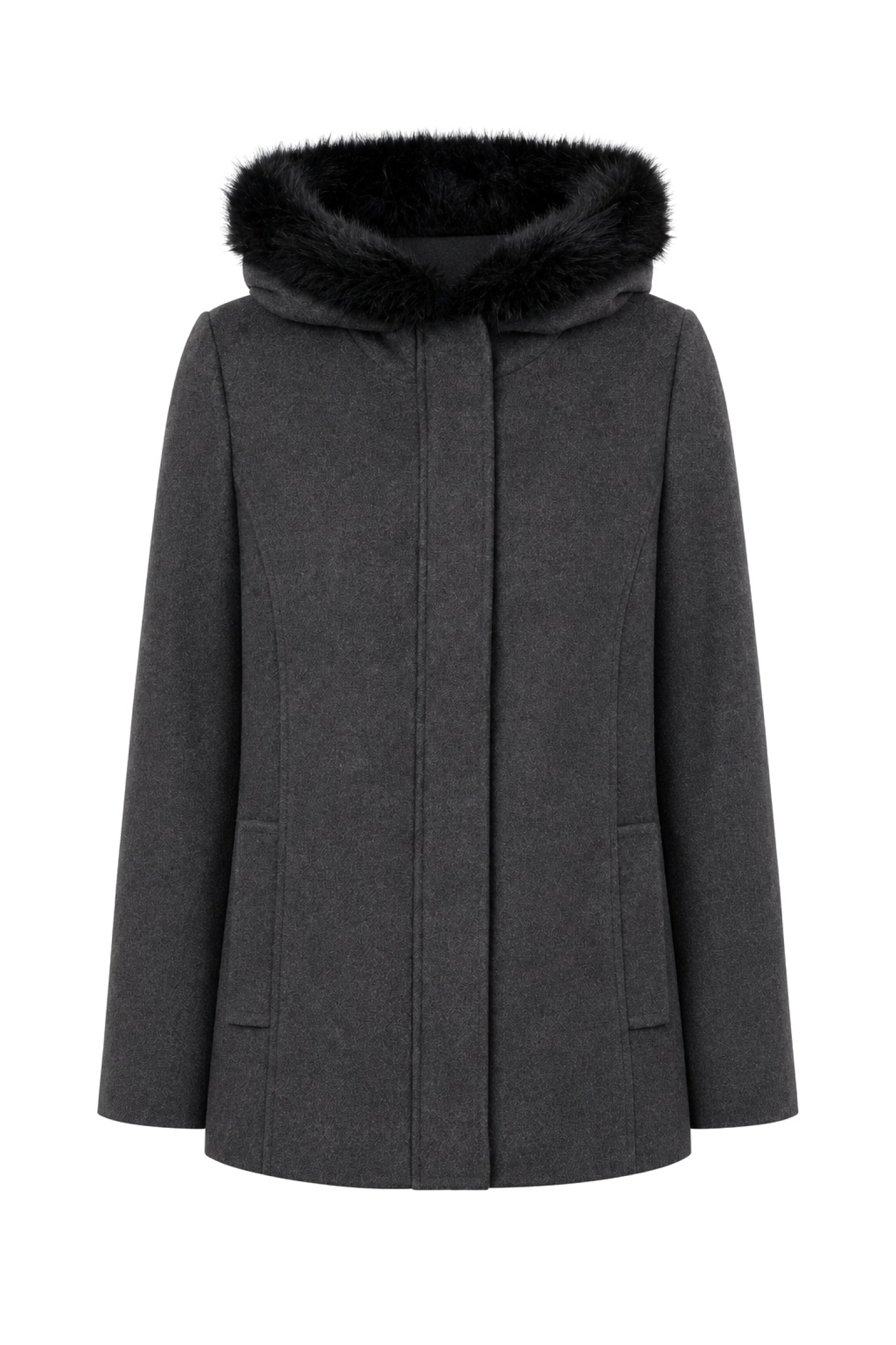 Grey Hooded Coat