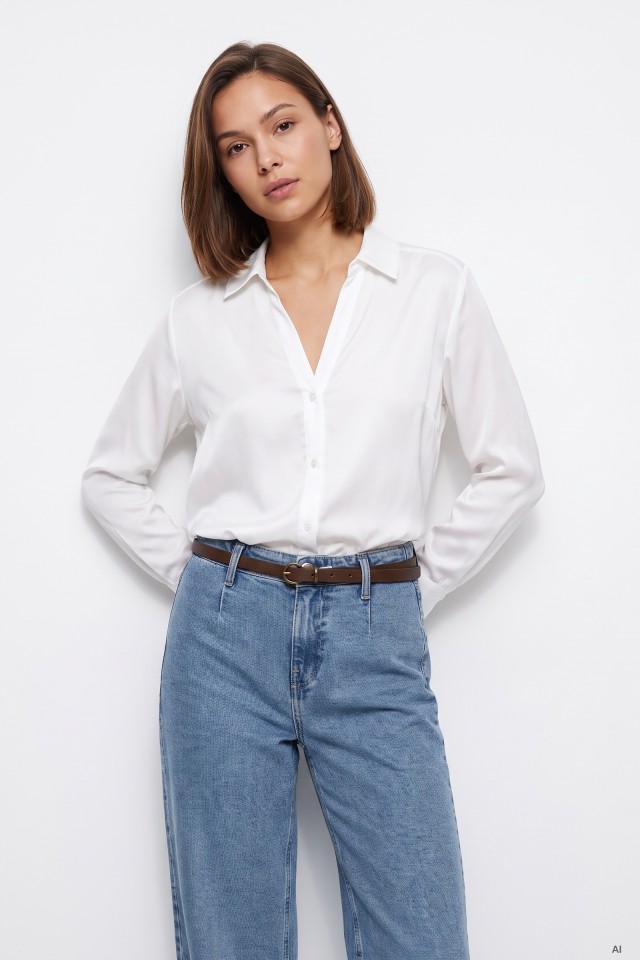 Long Sleeve Off-White Shirt