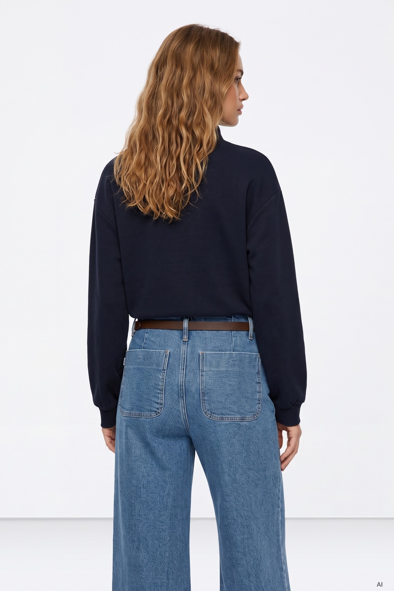 Navy Zip Sweatshirt