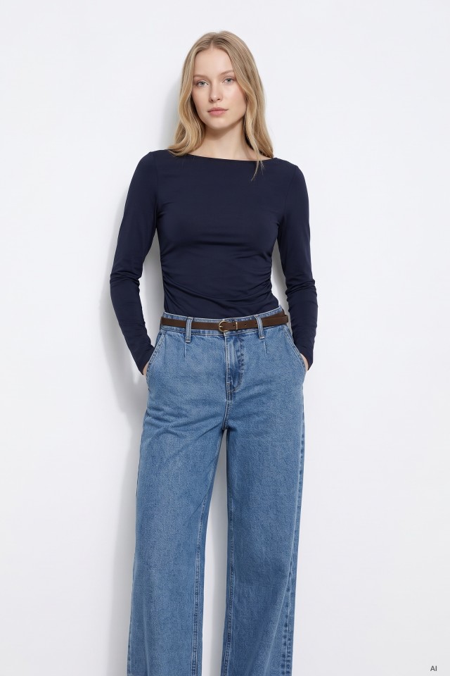 Long Sleeve Navy Tee