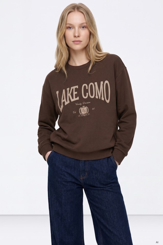 Brown Graphic Sweatshirt Brown Graphic Sweatshirt