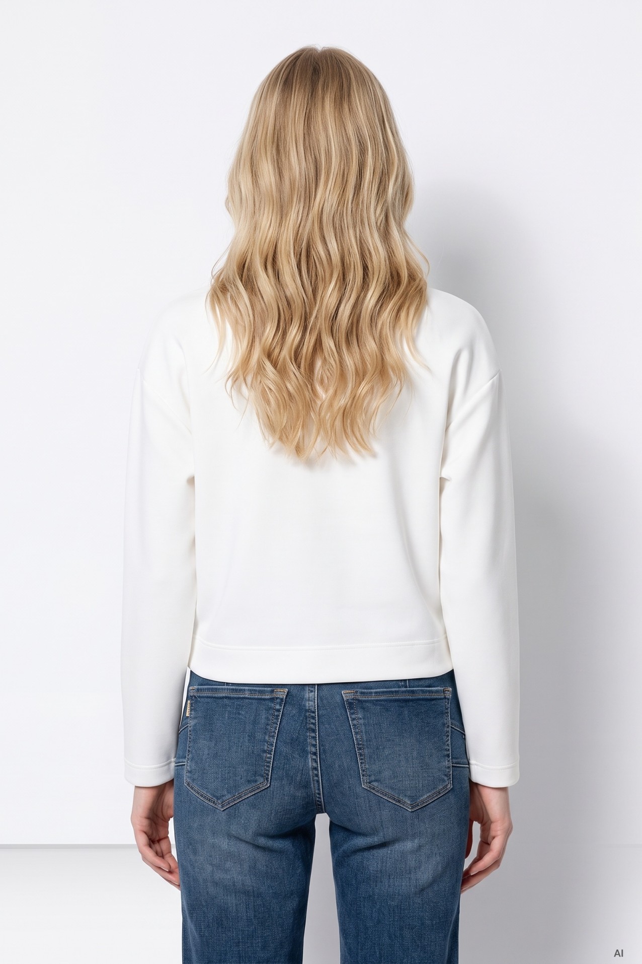 Sweatshirt cru com bordado