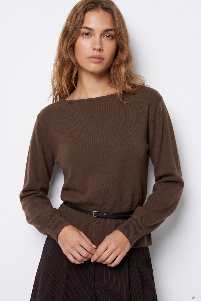 Brown relaxed-fit sweater