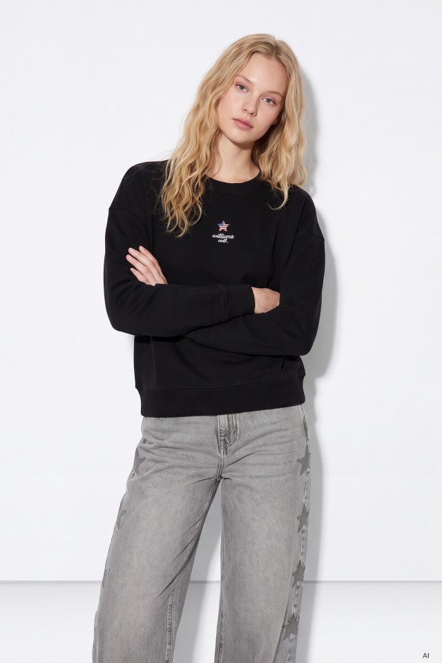 Camisola preta casual