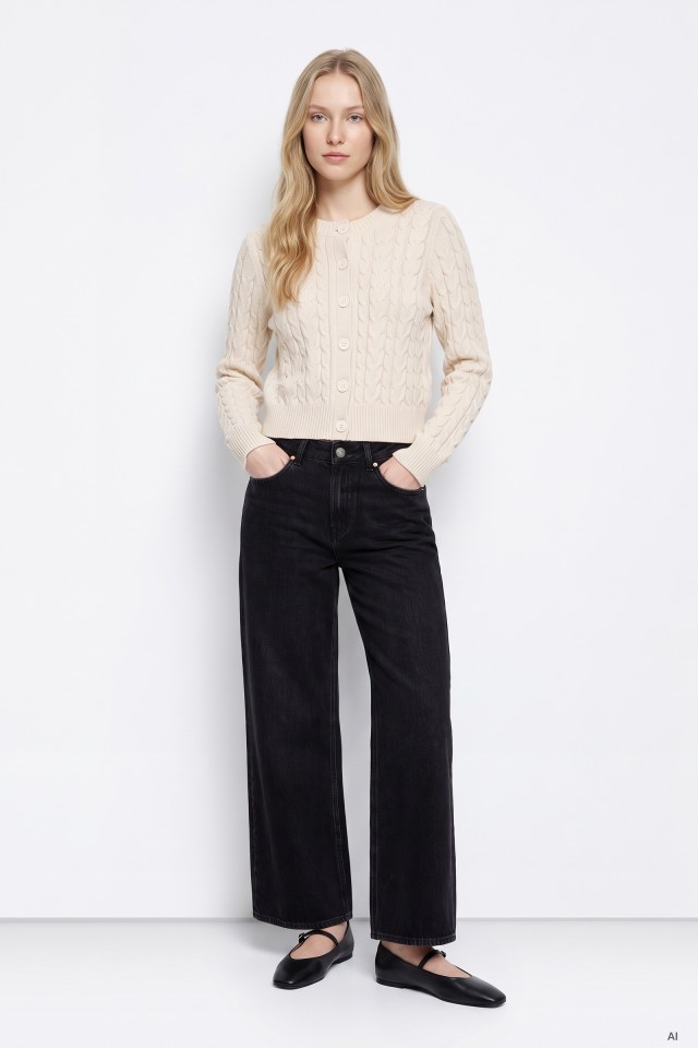 Jeans largos preto escuro