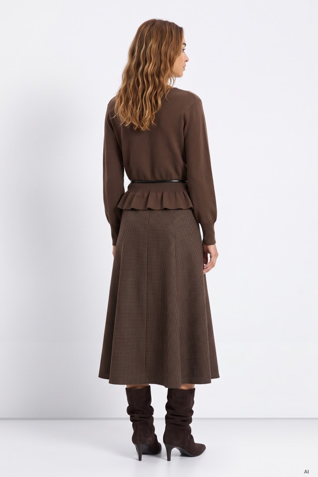 Midi Beige Skirt Casual Midi Beige Skirt Casual