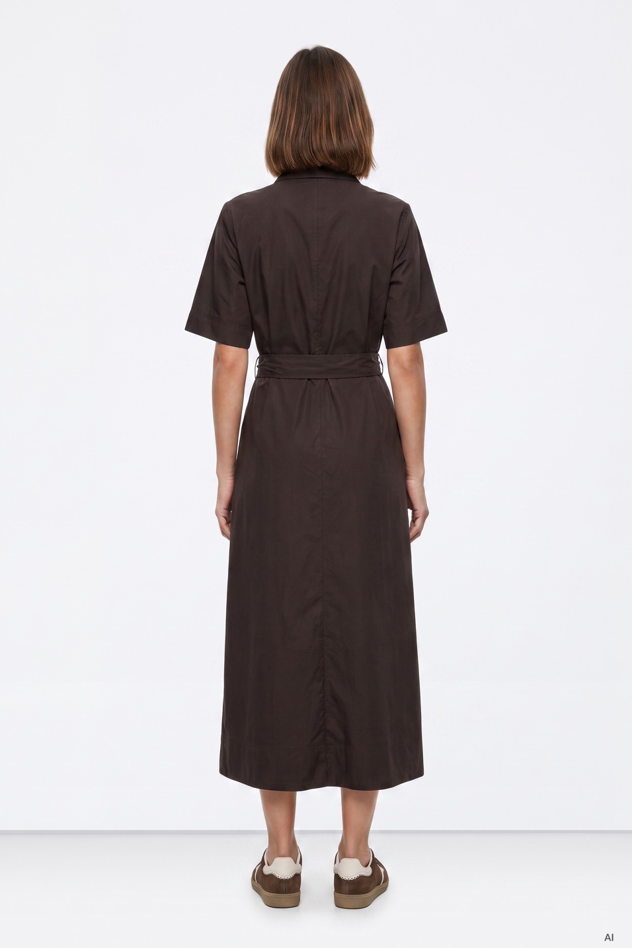Chocolate Brown Shirt Dress
